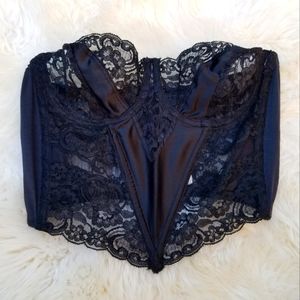 Vintage Christian Dior Black Lace Corset 36C